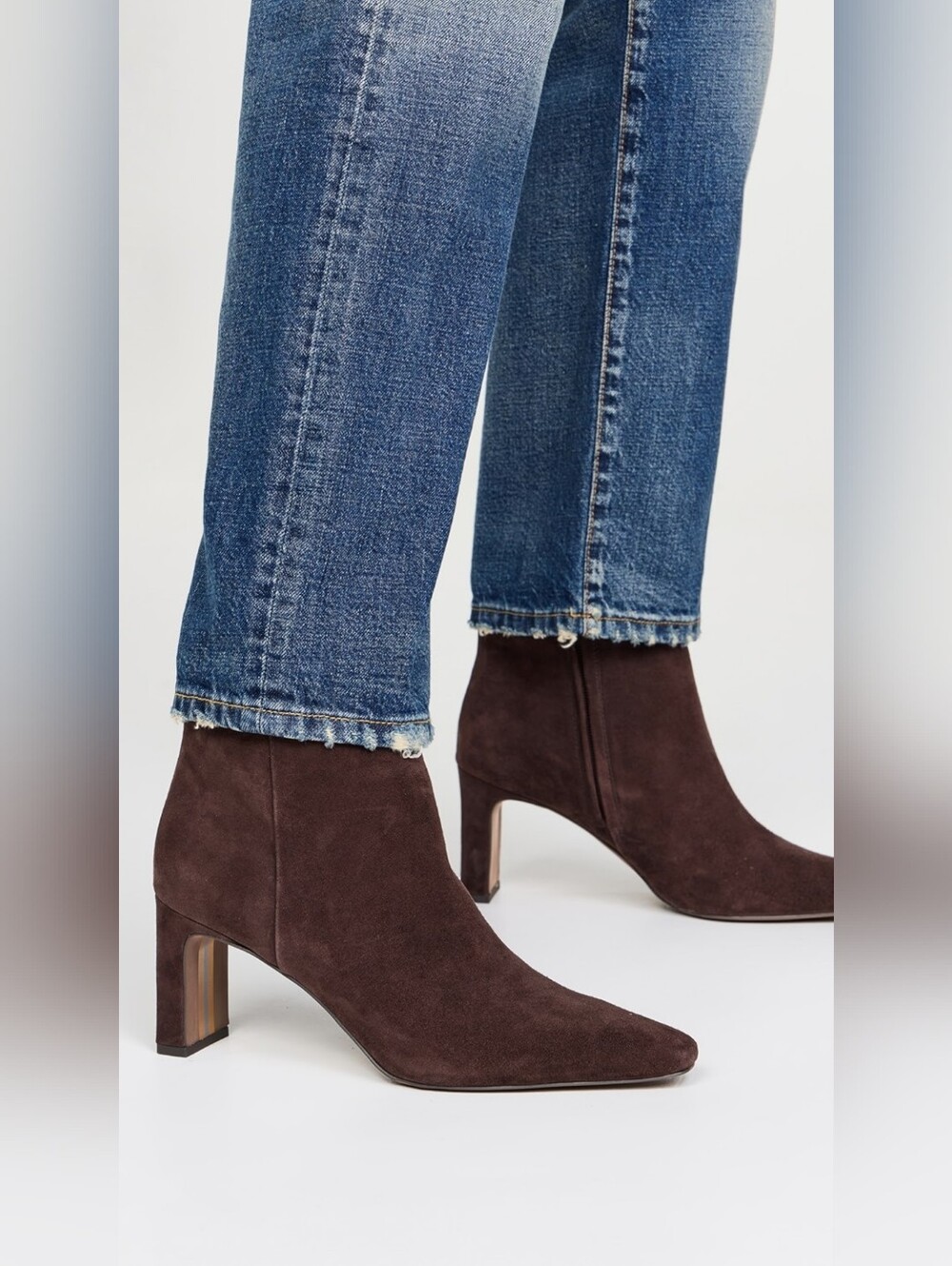 Sam Edelman Dark Brown Suede Ankle Booties
